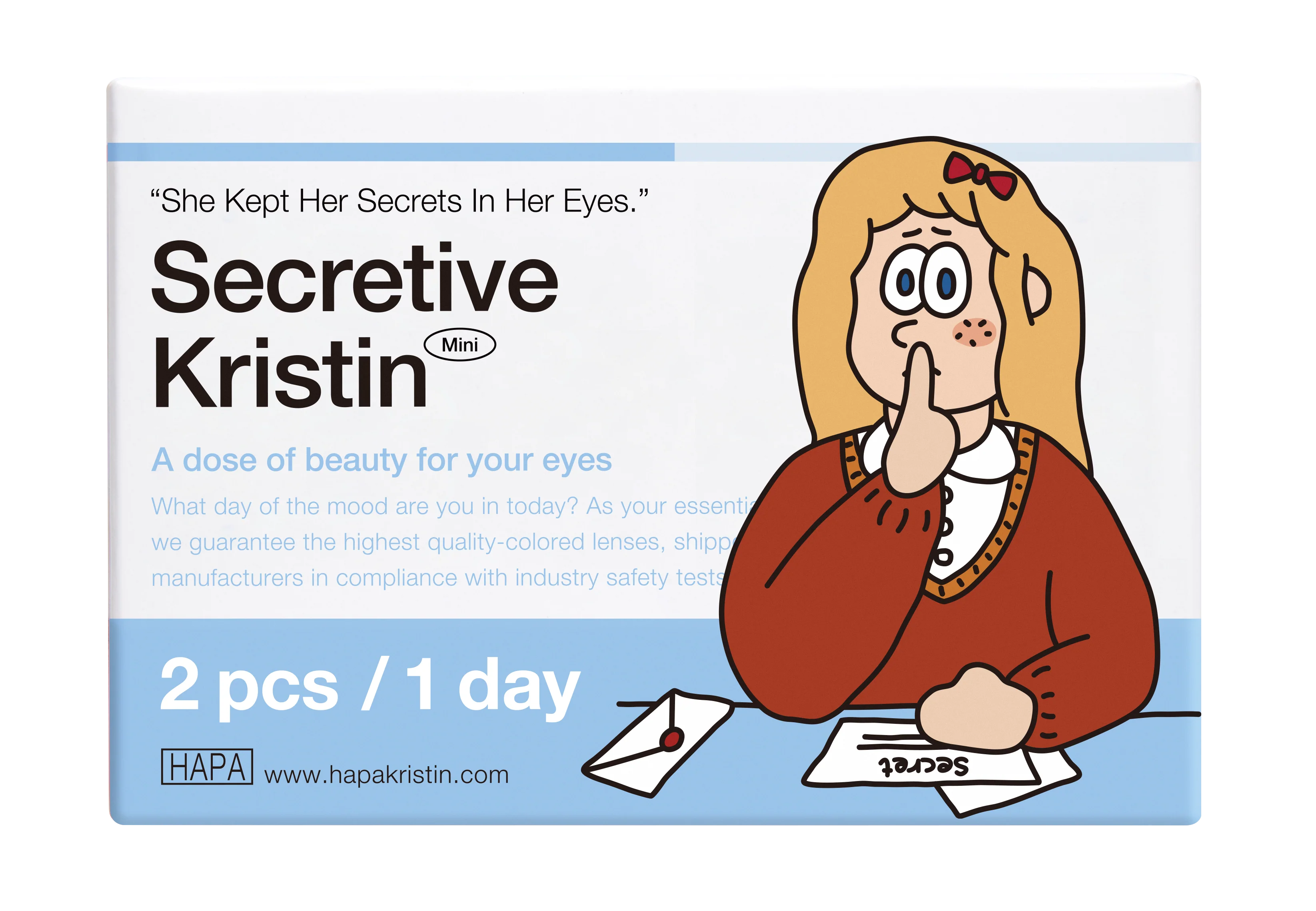 Secretive Kristin 1Day - Creme Brown (2pcs) - Image 3